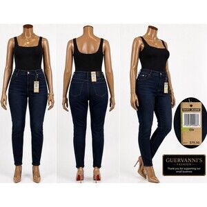 DKNY Jeans Women's 18 W Dark Wash Stretch Skinny Jean Plus Size Slim Leg Y2K NWT